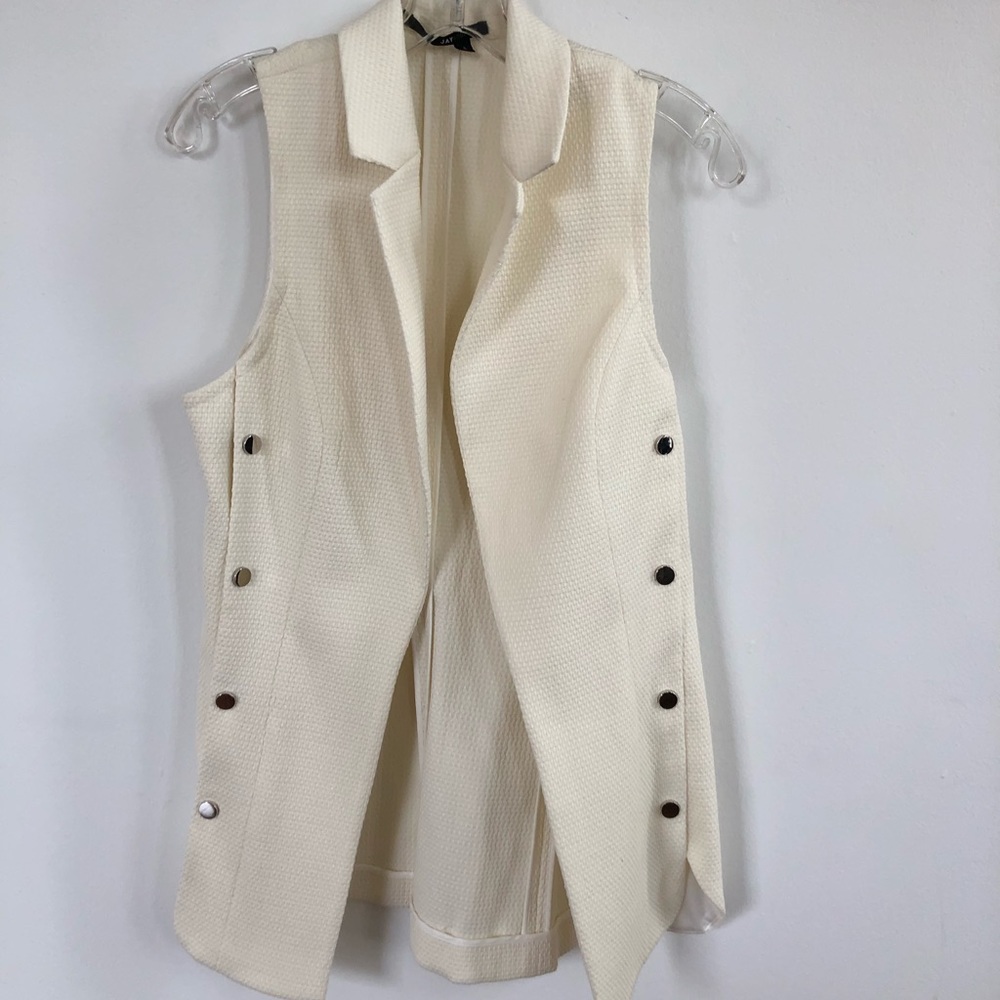 Jay Godfrey White Vest- Like Cardigan
